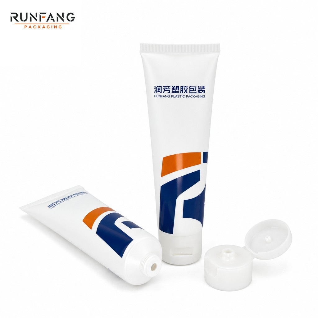 Tube souple en plastique D35mm avec bouchon à clapet blanc
