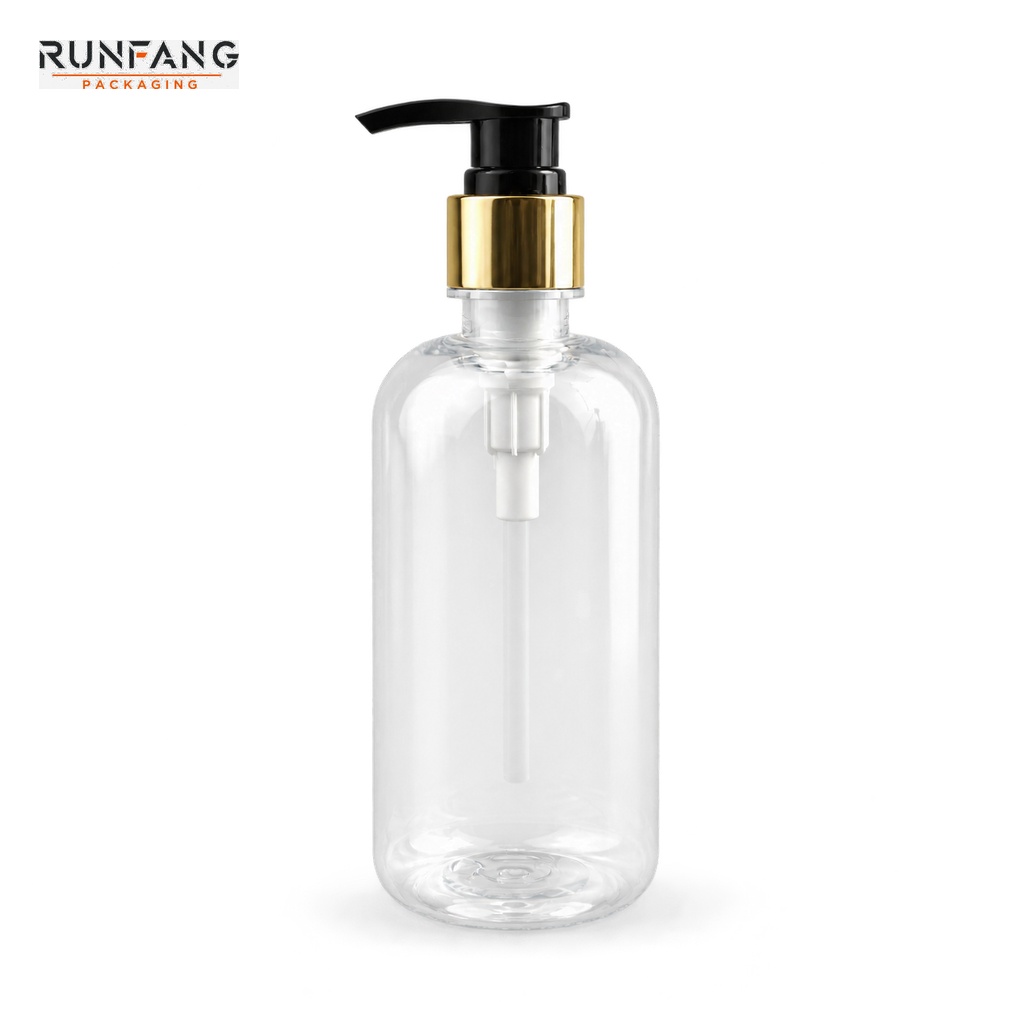 Bouteille PET transparente de 300 ml / 10,15 fl.oz avec couvercle de pompe