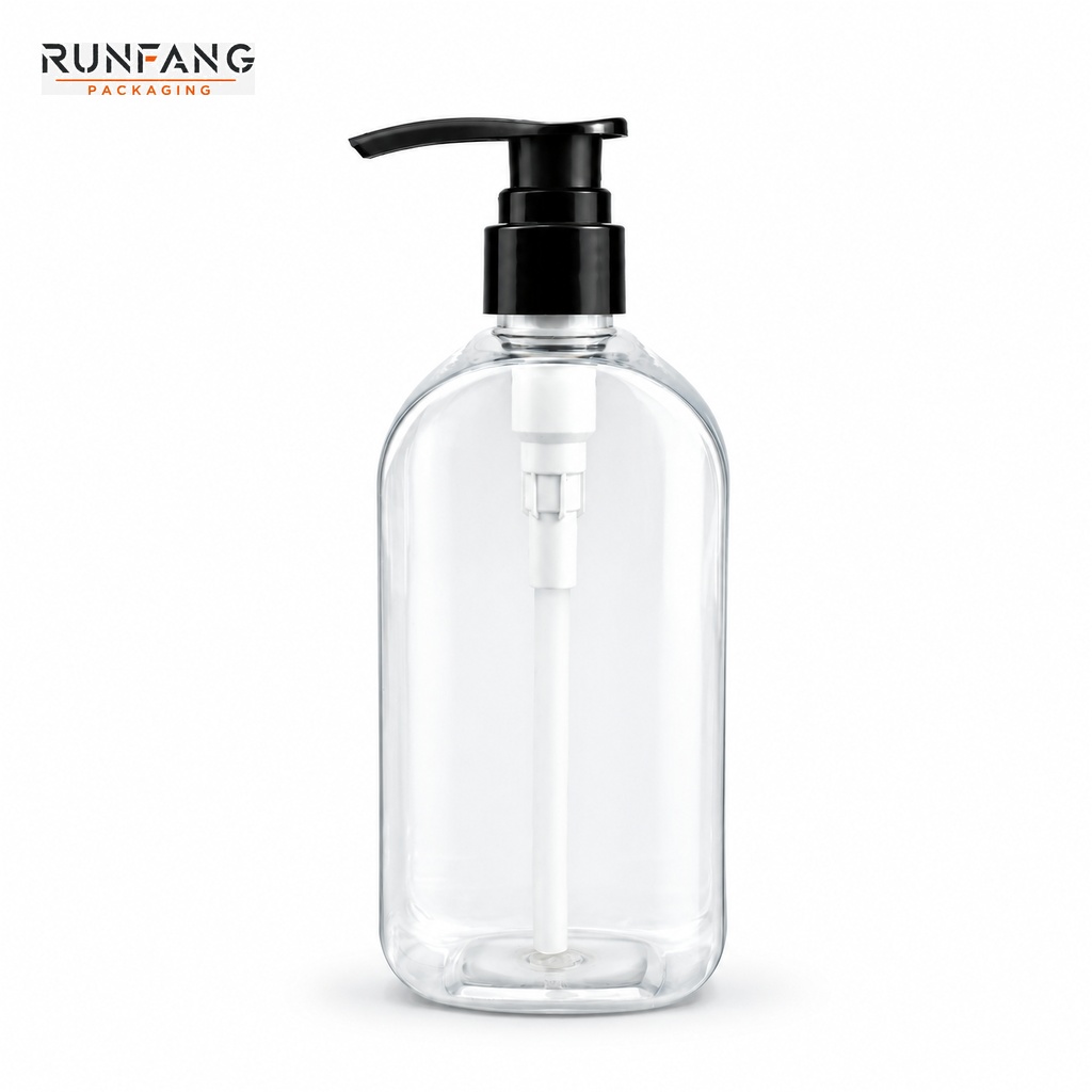 Bouteille PET vide de 500 ml / 16,9 fl.oz avec couvercle de pompe