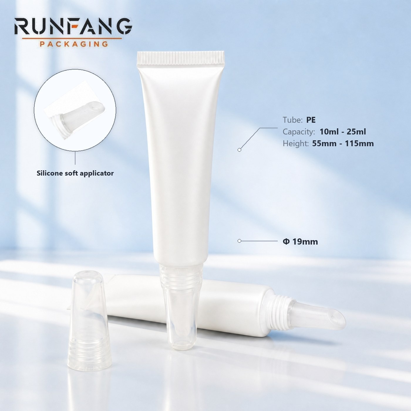 D19mm Plastic Squeeze Lip Gloss Tube